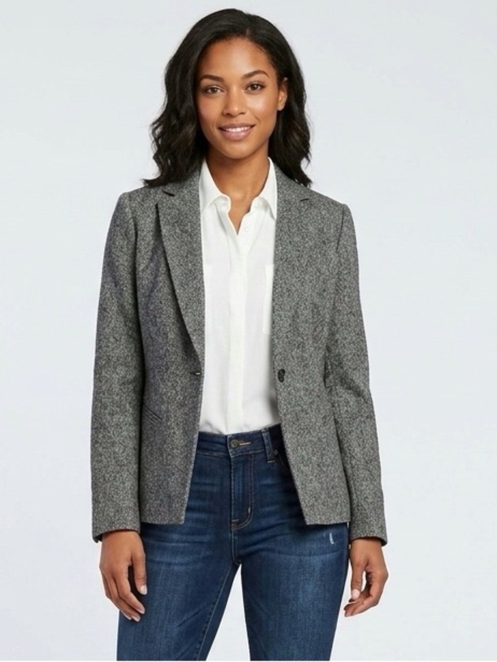 064 MICHAEL KORS Women's Single Button Textured Blazer, Sz 12